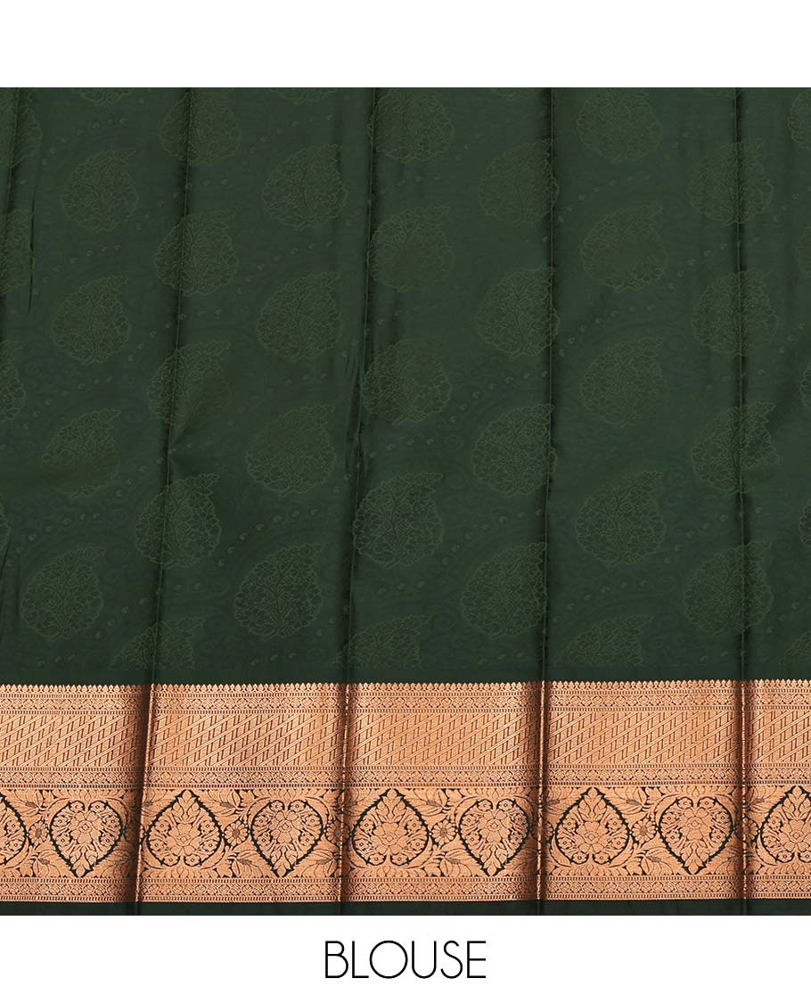 Pink Budget Silk Saree, Delicately Woven with Jacquard Design, Complemented by a Contrast Traditional Zari Border, an Intricate Pallu, and a Contrast Blouse