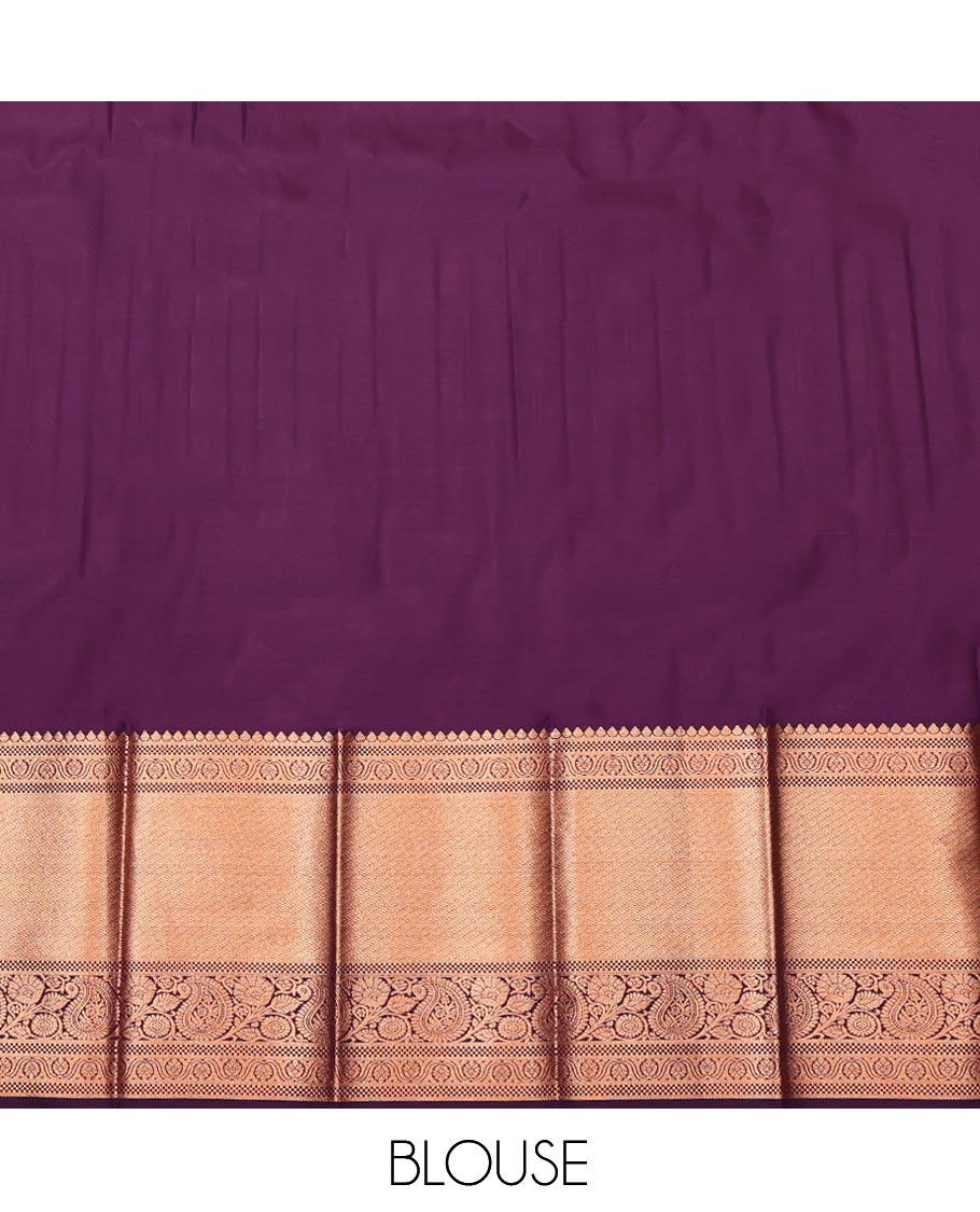 Blue Budget Silk Saree, Gleamed Up with Jacquard Design, Complemented by a Contrast Traditional Zari Border, Jaal Pallu, and Contrast Blouse