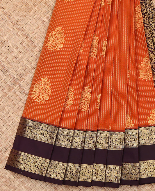 Orange Budget Silk Saree