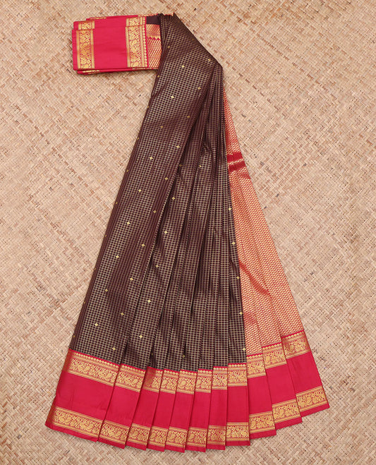 Brown Budget Silk Saree