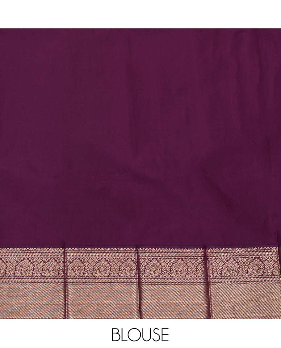 Pista Green Budget Silk Saree, Subtly Enriched with Zari Buttas and Stripes, a Contrast Traditional Zari Border, Grand Pallu, and a Contrast Blouse