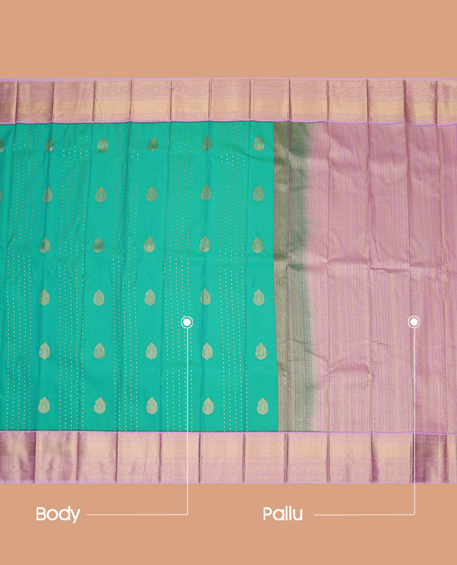 Turquoise Budget Silk Saree