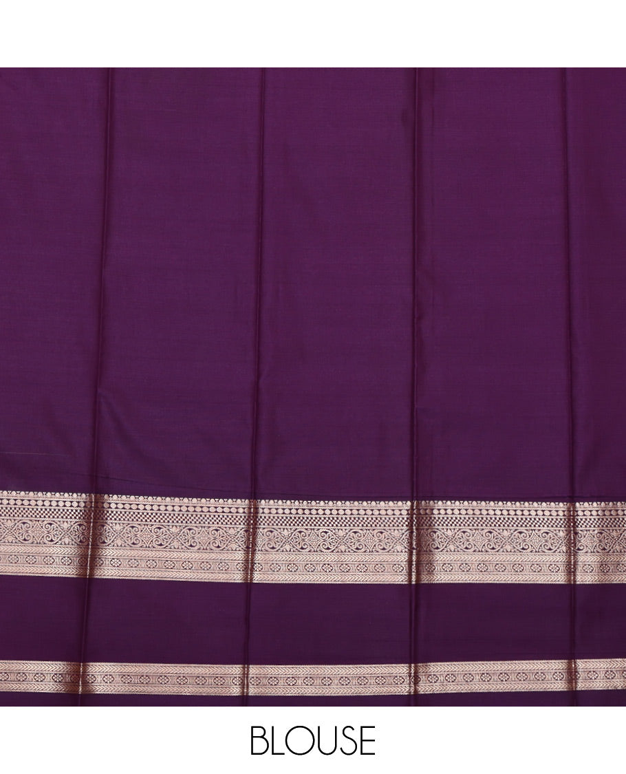 Pink Budget Silk Saree, Elevated with Zari Buttas All Over Its Body, Complemented by a Contrast Traditional Zari Design Rettai Pettu Border, Intricate Pallu, and Paired with a Contrast Blouse