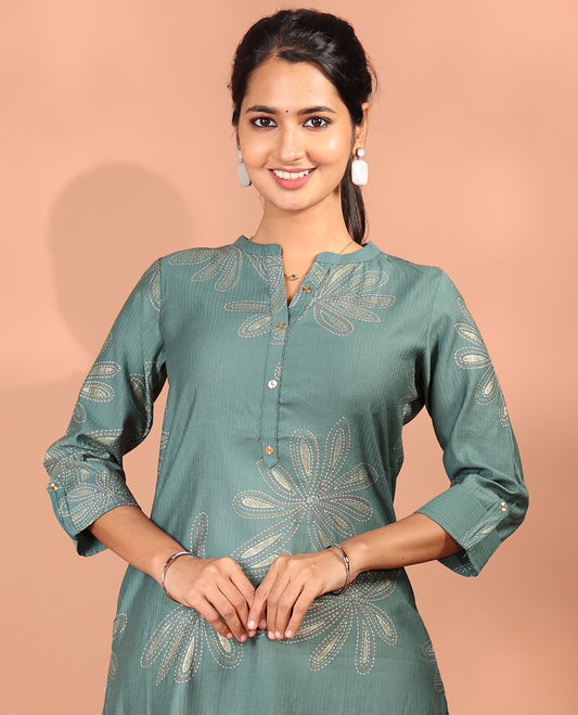 Green Vatican Readymade Kurti