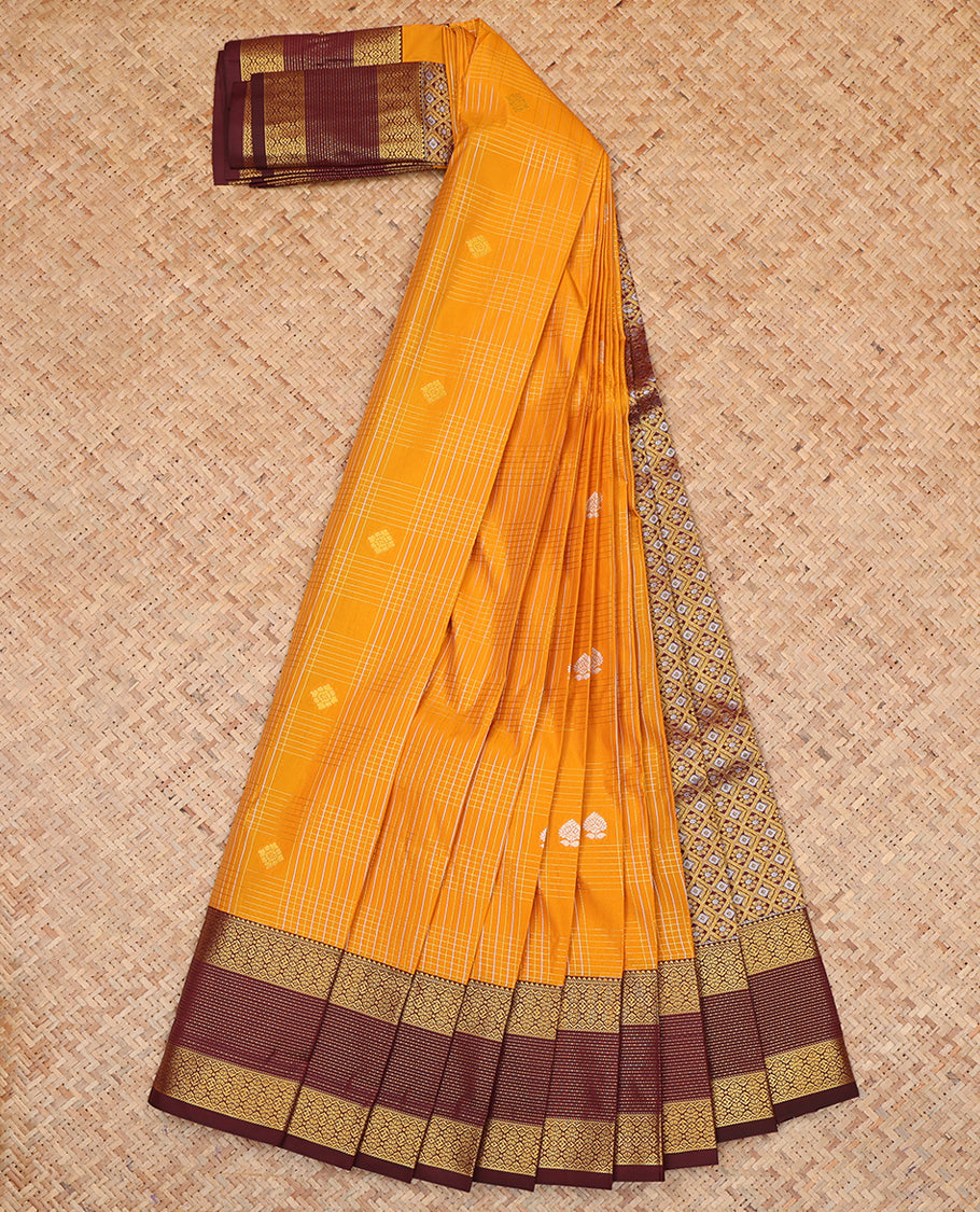 Orange Budget Silk Saree