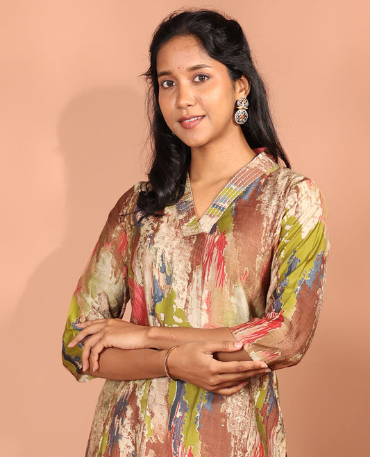 Multi-Color Vatican Readymade Kurti
