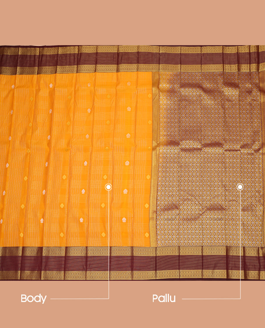 Orange Budget Silk Saree