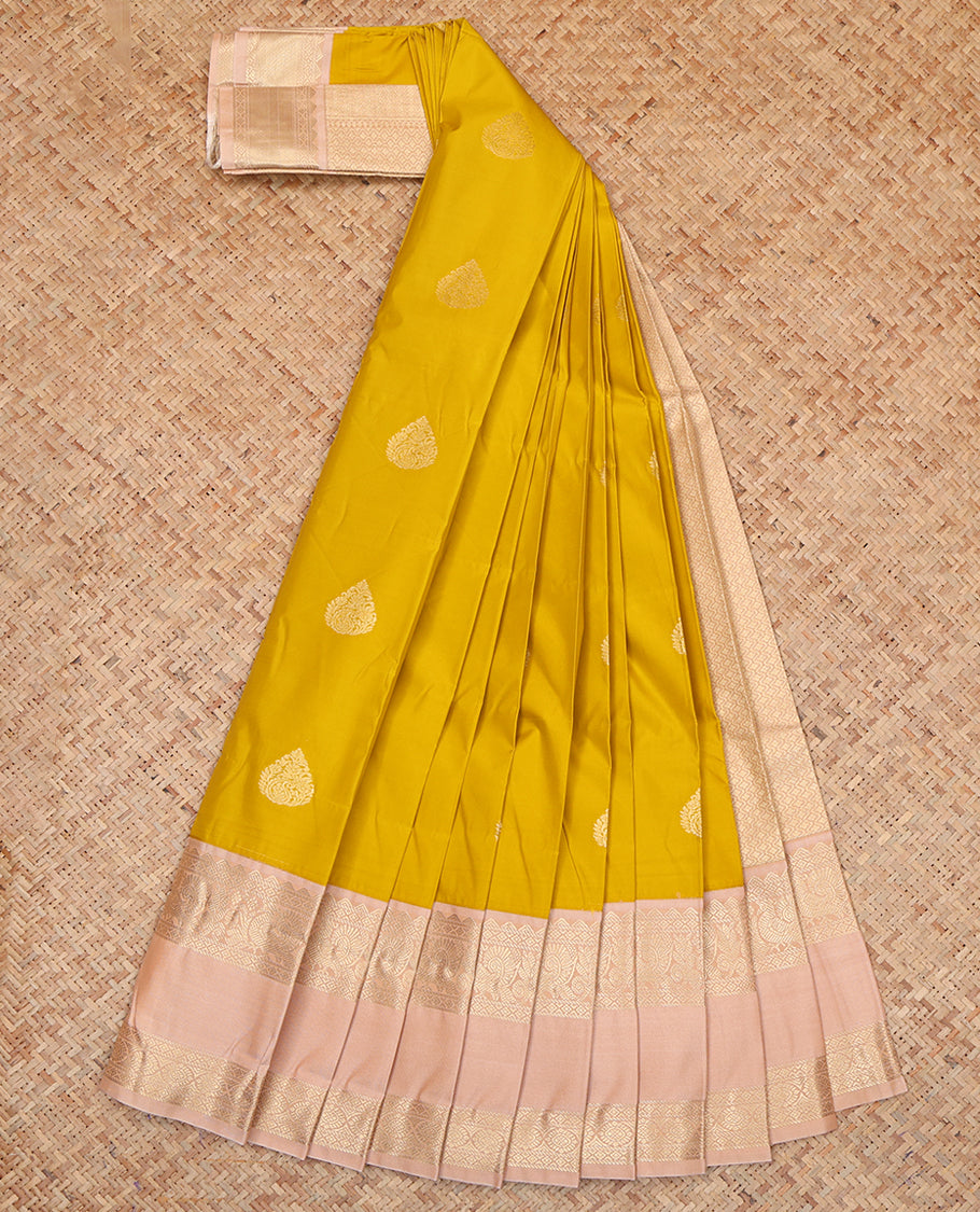 Yellow Budget Silk Saree