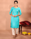 Blue Rayon Readymade Kurti