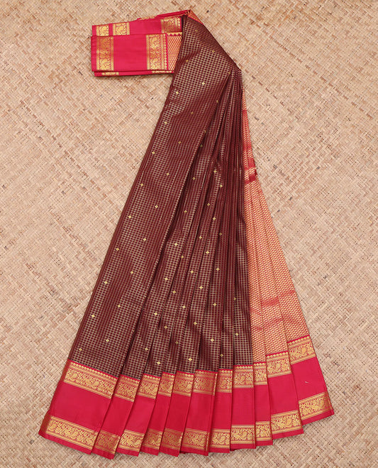 Brown Budget Silk Saree