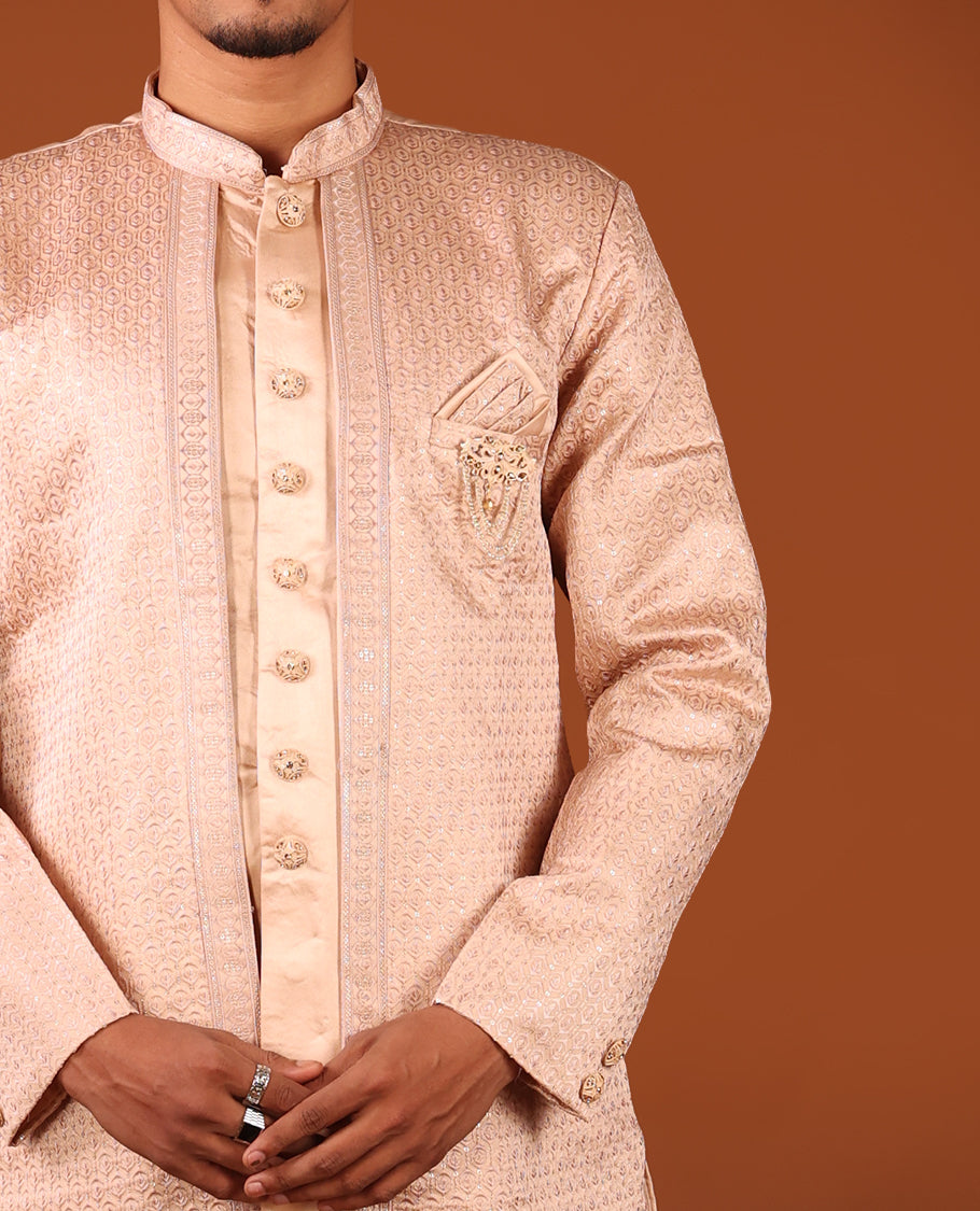 Sandal Plain Men's Kurta Set