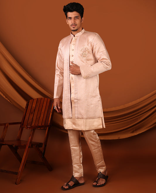 Sandal Plain Men's Kurta Set