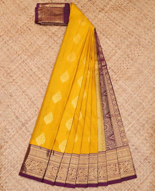 Yellow Budget Silk Saree
