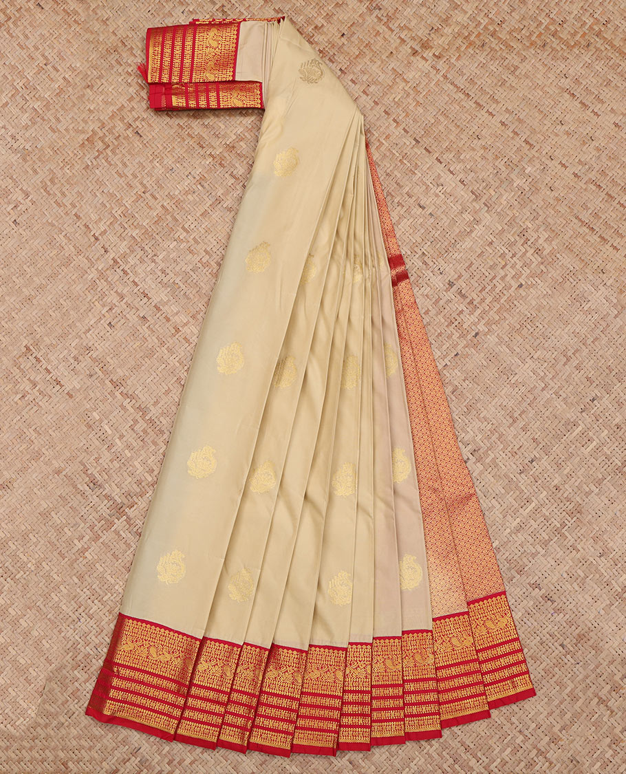 Cream Budget Silk Saree