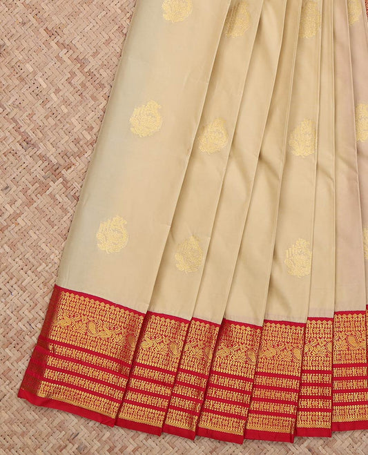 Cream Budget Silk Saree