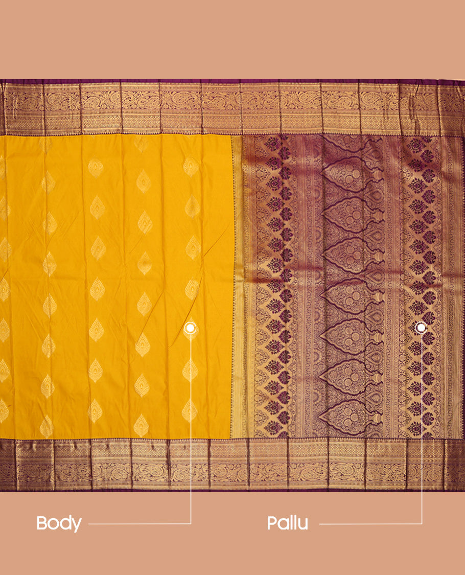 Yellow Budget Silk Saree