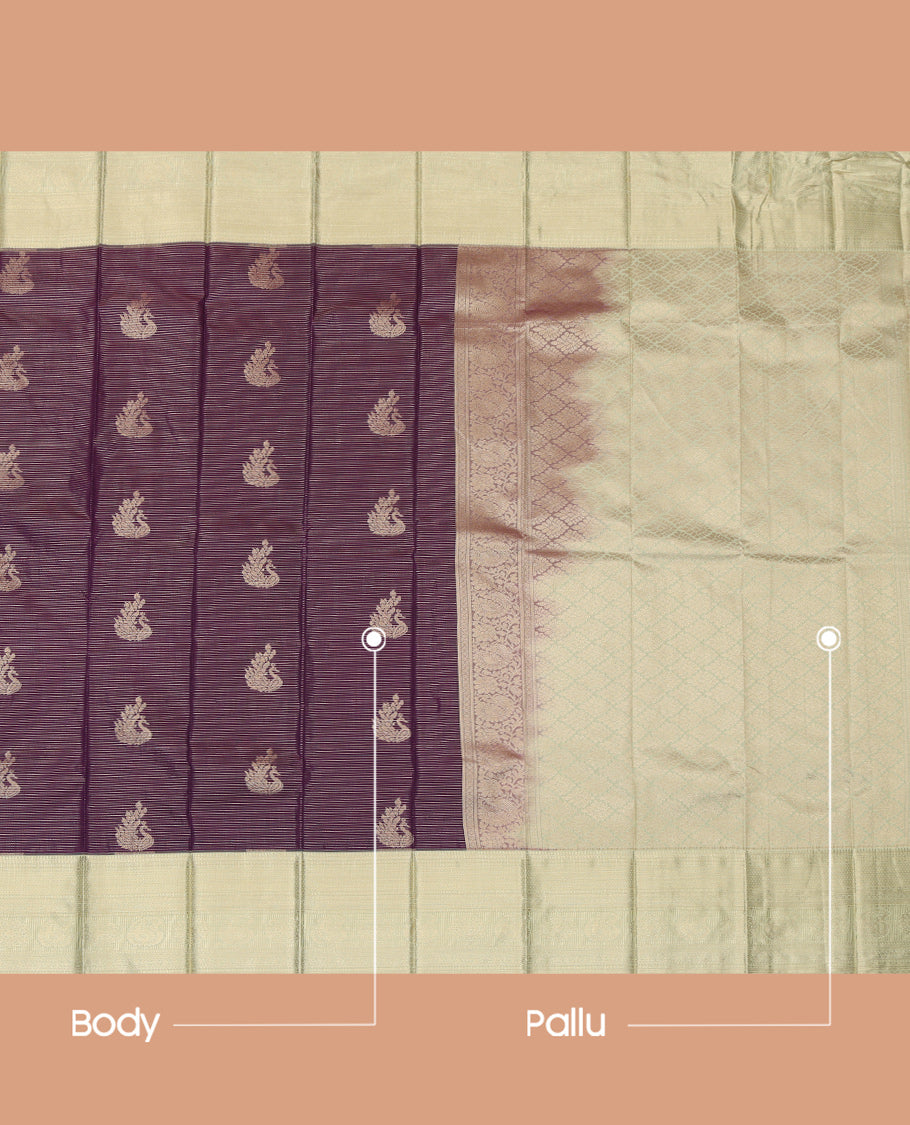 Purple Stripes Budget Silk Saree
