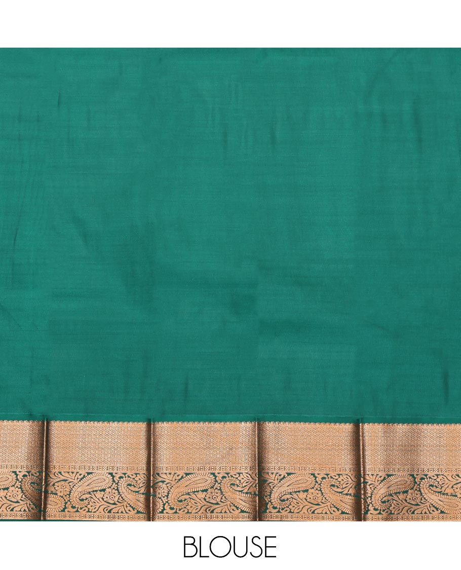 Pink Budget Silk Saree, Detailed with Jacquard Design, Complemented by a Contrast Paisley Zari Border, Grand Pallu, and Contrast Blouse