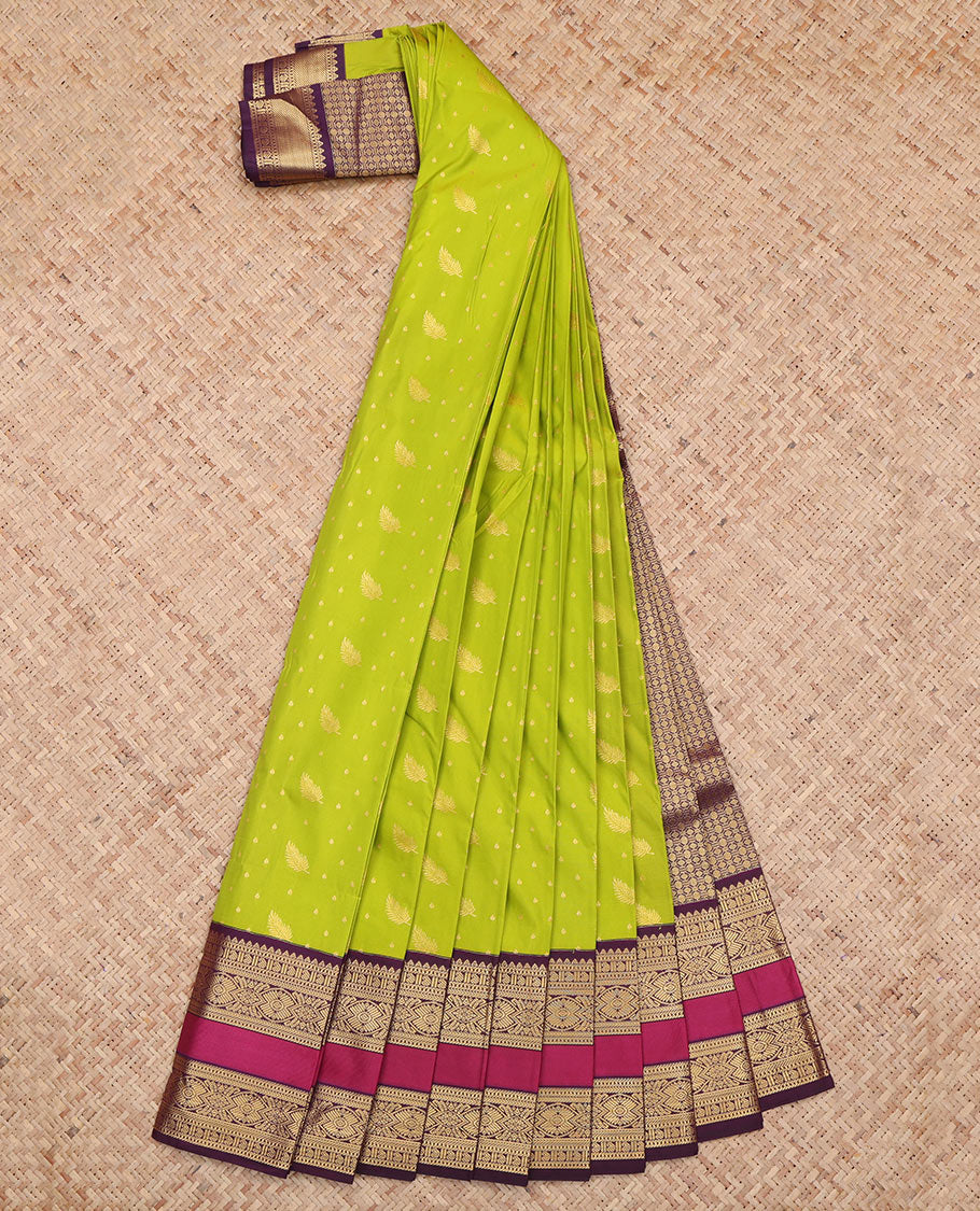 Leaf Green Budget Silk Saree