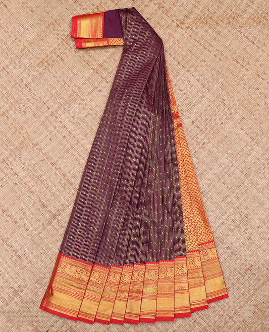 Wine Budget Silk Saree