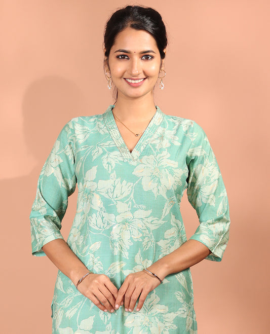 Light Turquoise Vatican Readymade Kurti