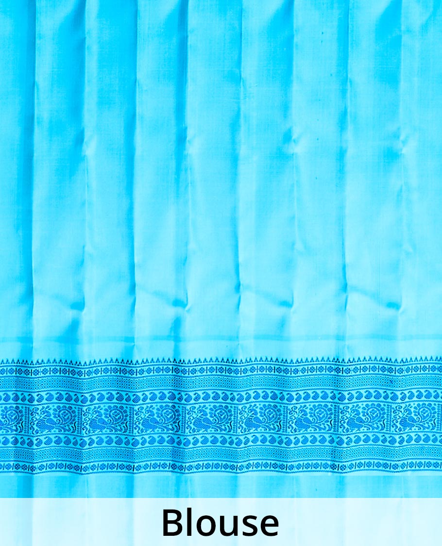 Yellow sunburst-style buttas gadwal silk saree, contrast traditional design border & pallu of jaal designs