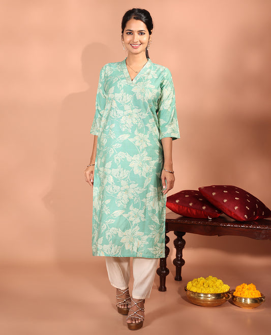 Light Turquoise Vatican Readymade Kurti