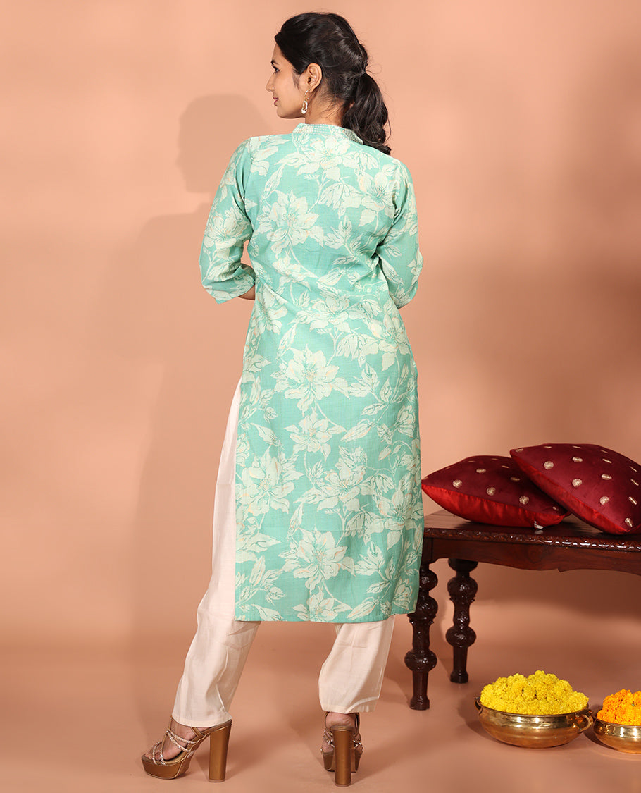 Light Turquoise Vatican Readymade Kurti