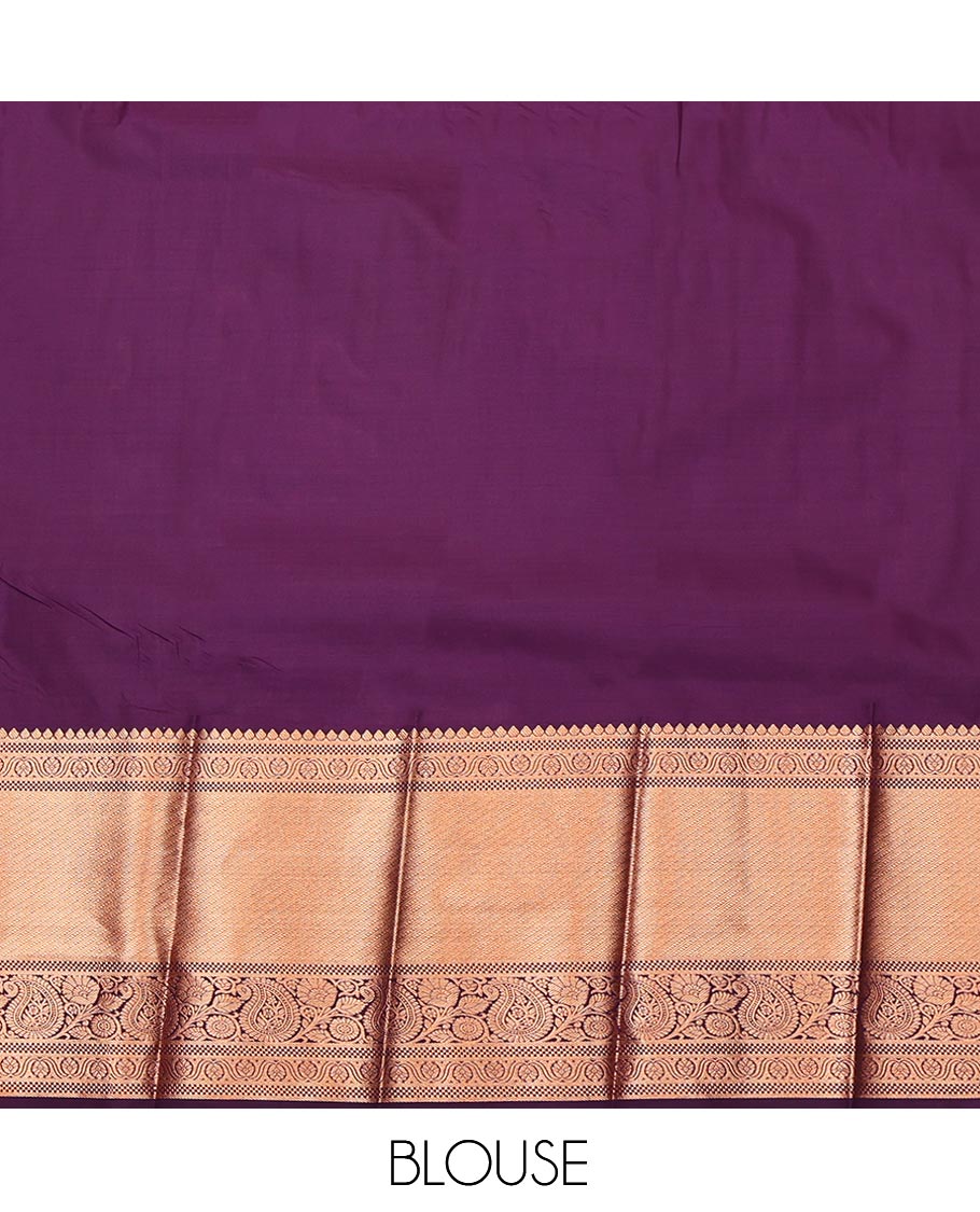 Peach Budget Silk Saree, Delicately Woven with Jacquard Design, Complemented by a Contrast Traditional Zari Border, Jaal Pallu, and Contrast Blouse