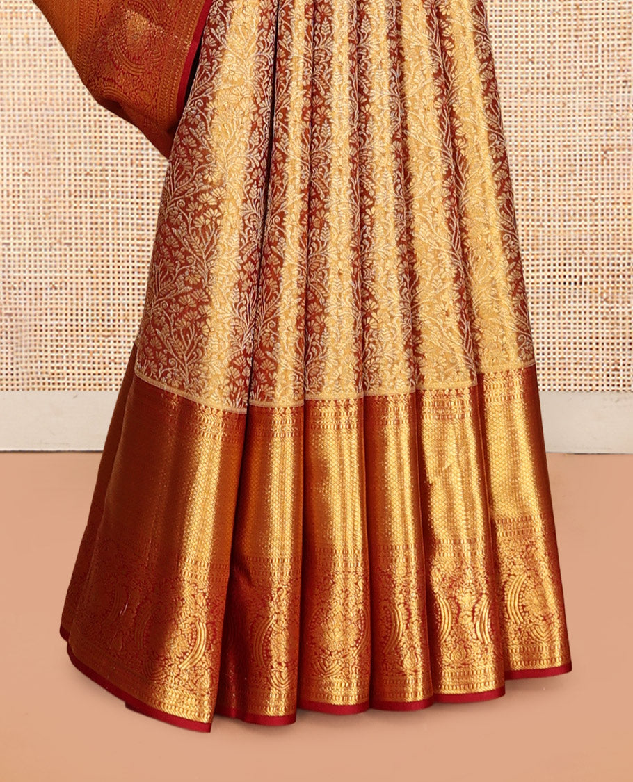 Gold Kanchipuram Tissue Silk Saree