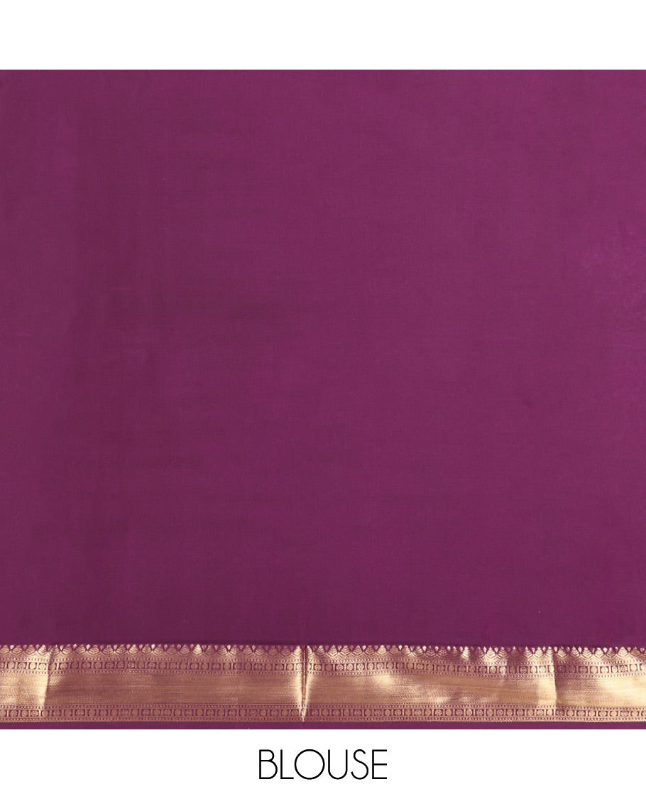 Cream Budget Silk Saree, Enthralled with Zari Buttas, Complemented by a Contrast Traditional Zari Border, Grand Pallu, and a Contrast Blouse