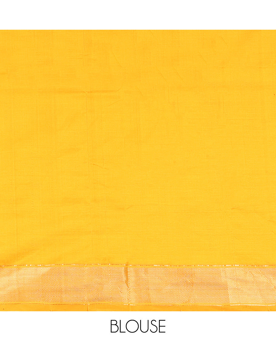 Multi-Color Checked Poly Cotton Saree, Highlighted by Traditional Zari Border, Zari Design Pallu, and Paired with a Matching Blouse