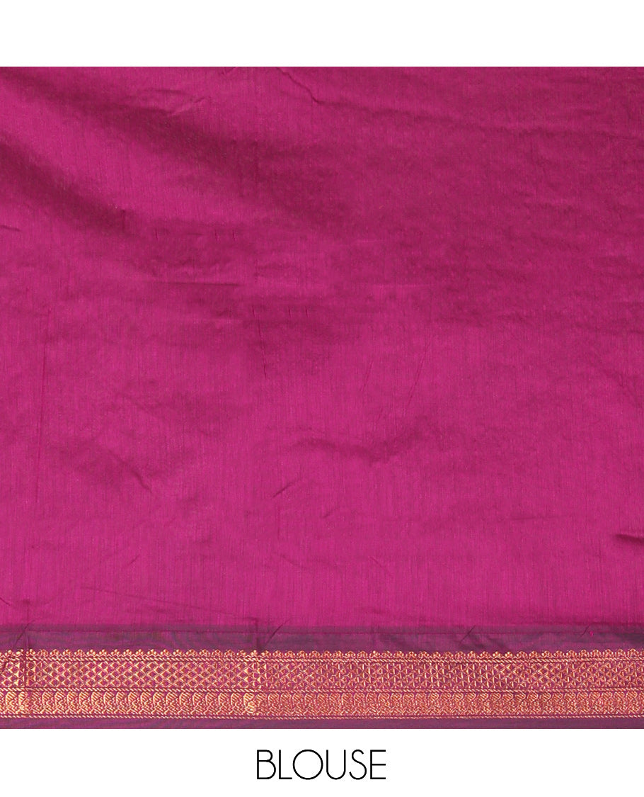 Rama Green Plain Kalyani Cotton Saree