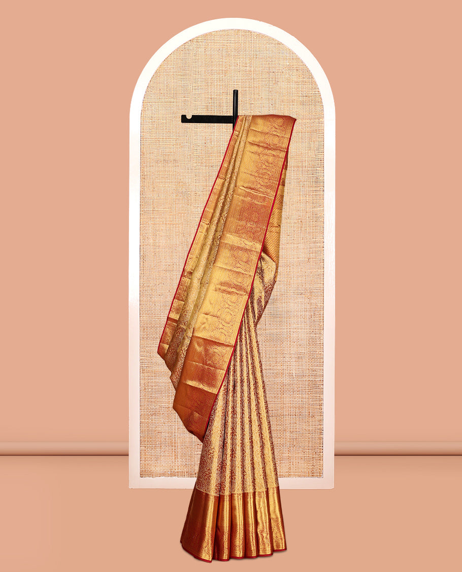 Gold Kanchipuram Tissue Silk Saree