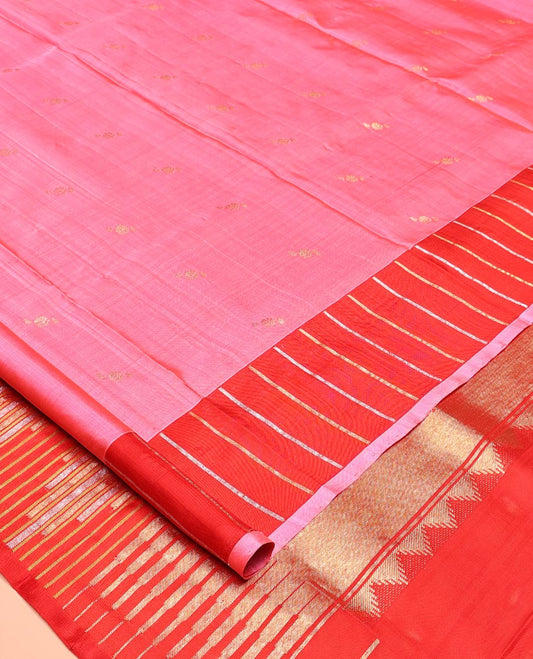 Pink Venkatagiri Silk Saree