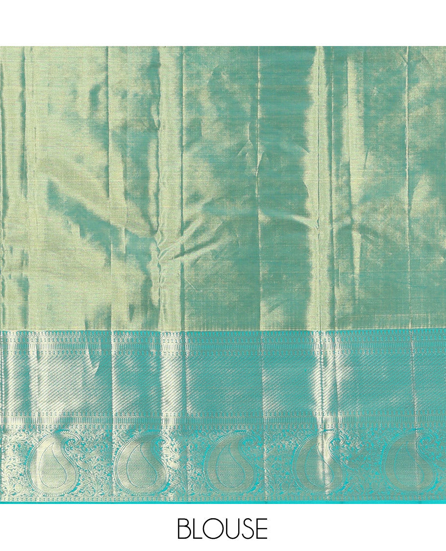 Blue Kanchipuram Tissue Silk Saree