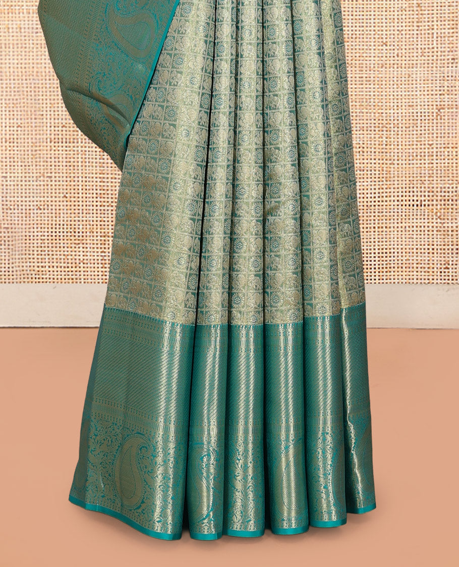Blue Kanchipuram Tissue Silk Saree