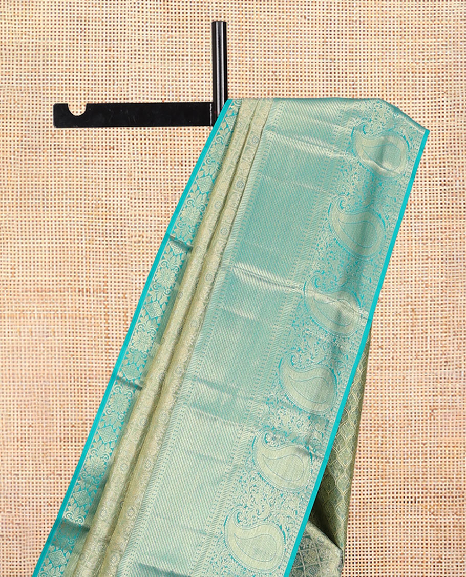 Blue Kanchipuram Tissue Silk Saree