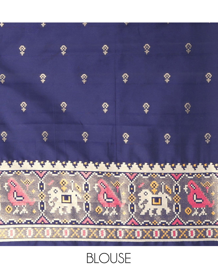 Navy Blue Fancy Patola Saree