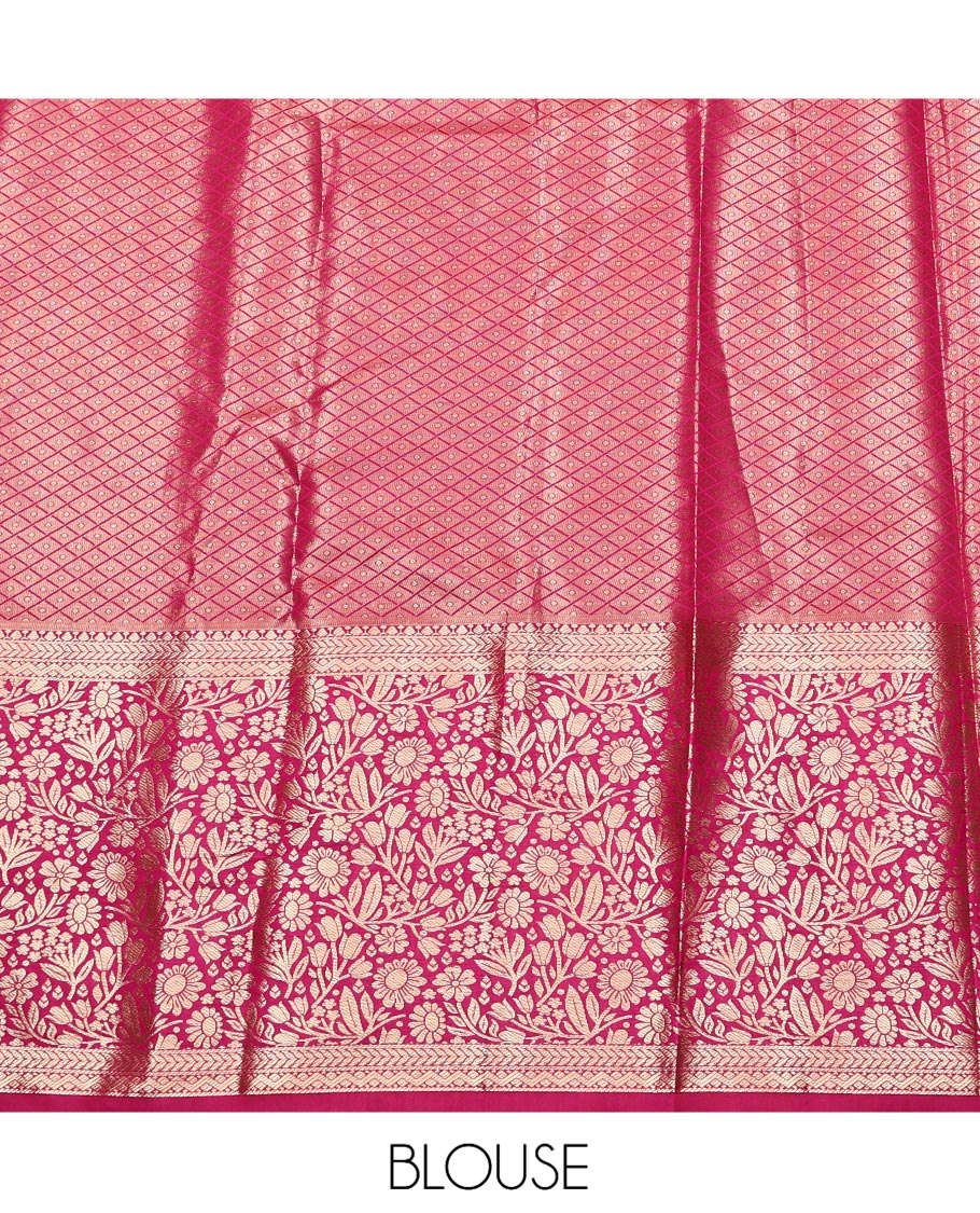 Light Lavender Art Silk Half-Saree