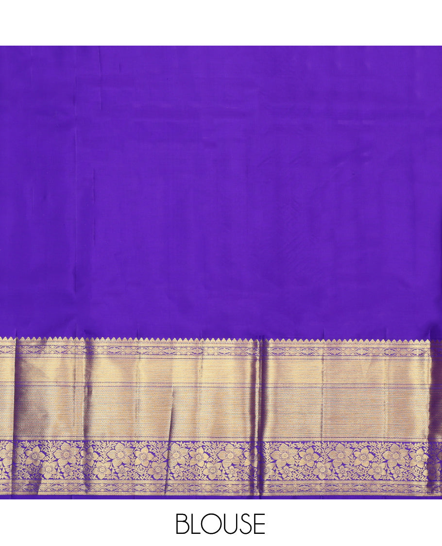 Orange Pure Silk Pavadai Material Set