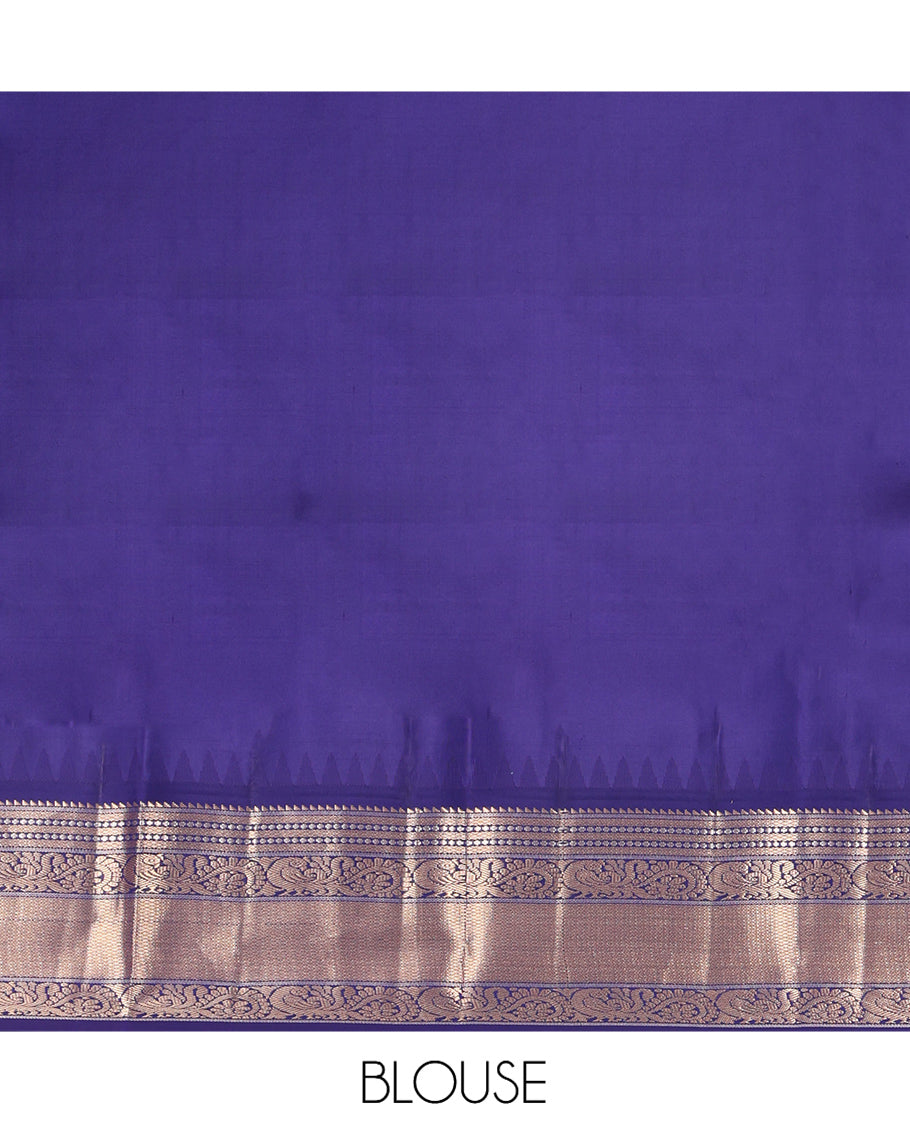 Blue Kanchipuram Silk Saree