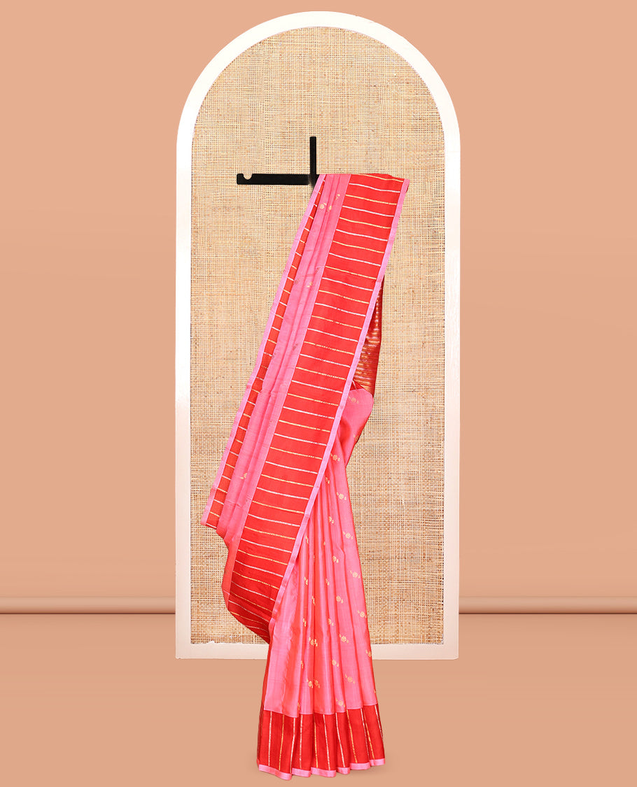 Pink Venkatagiri Silk Saree