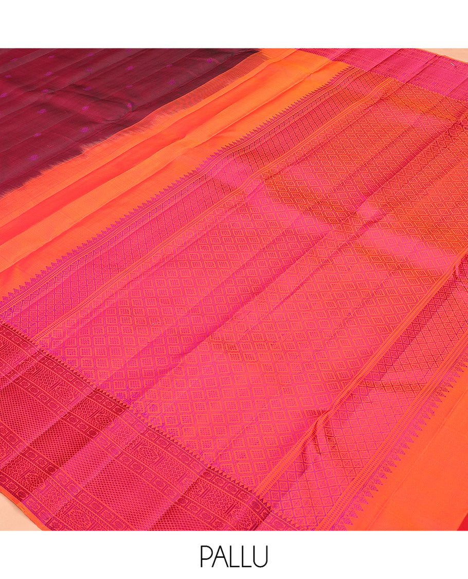 Maroon Kanchipuram Silk Saree