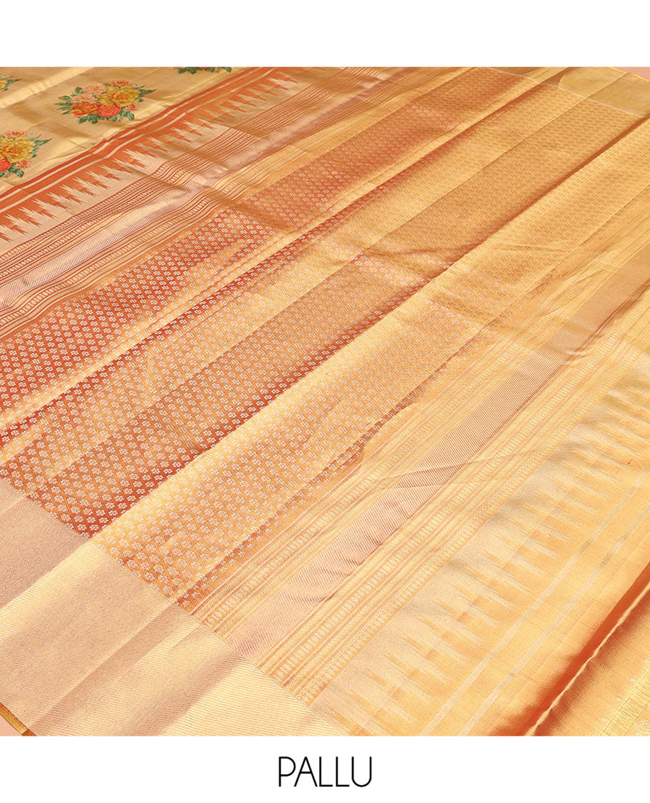 Gold Kanchipuram Tissue Silk Saree