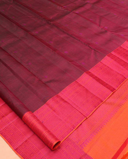 Maroon Kanchipuram Silk Saree