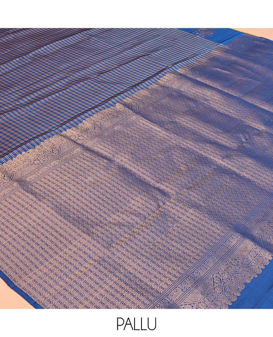 Blue Mayuri Soft Silk Saree
