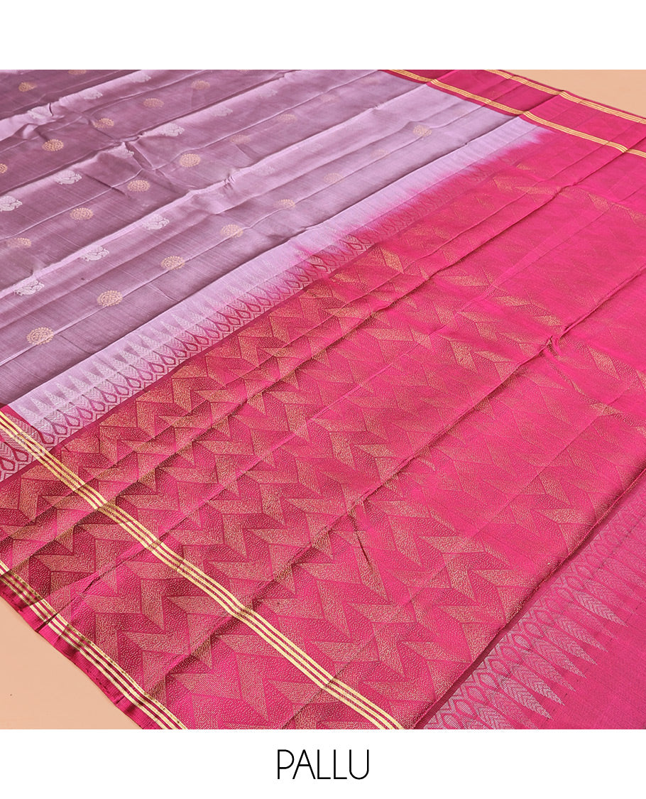 Lavender Mayuri Lite Silk Mix Saree