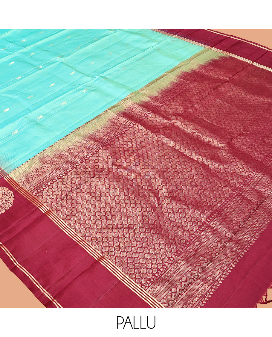 Blue Mayuri Soft Silk Saree