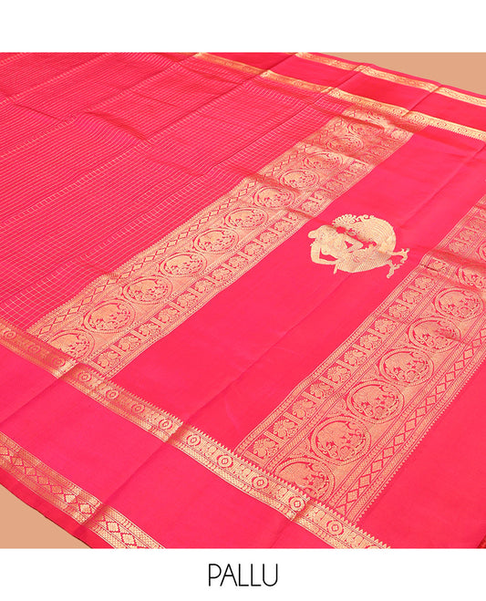 Red Kanchipuram Chettinad Saree